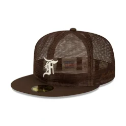 Best Sale Fear of God Essential Full Mesh Blue 59FIFTY Fitted Hat - KTGCaps - Baseball caps for various teams, purchased online at a discount Caps