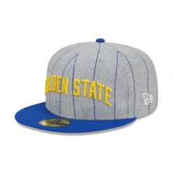 Sale Golden State Warriors Heather Pinstripe 59FIFTY Fitted Hat - KTGCaps - Baseball caps for various teams, purchased online at a discount Caps