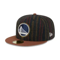 Outlet Golden State Warriors Vintage Herringbone 59FIFTY Fitted Hat - KTGCaps - Baseball caps for various teams, purchased online at a discount Caps