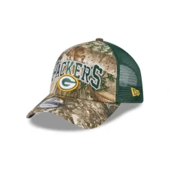Outlet Green Bay Packers Active 9FORTY AFrame Trucker Hat - KTGCaps - Baseball caps for various teams, purchased online at a discount Caps