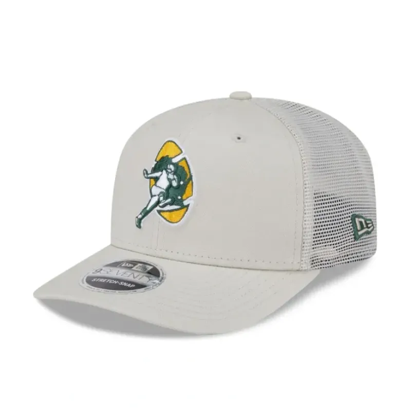 Shop Green Bay Packers Canvas 9SEVENTY Trucker Hat - KTGCaps - Baseball caps for various teams, purchased online at a discount Caps