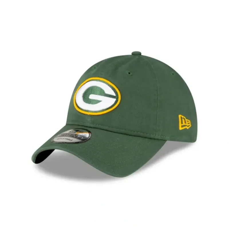 Store Green Bay Packers Core Classic 9TWENTY Adjustable Hat - KTGCaps - Baseball caps for various teams, purchased online at a discount Caps