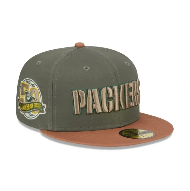 Shop Green Bay Packers Ripstop 59FIFTY Fitted Hat - KTGCaps - Baseball caps for various teams, purchased online at a discount Caps