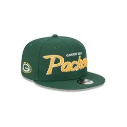 Online Green Bay Packers Script Kids 9FIFTY Snapback Hat - KTGCaps - Baseball caps for various teams, purchased online at a discount Caps