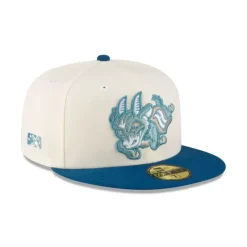 Cheap Hartford Yard Goats Chrome Blue 59FIFTY Fitted Hat - KTGCaps - Baseball caps for various teams, purchased online at a discount Caps
