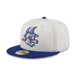 Clearance Hartford Yard Goats Sandy Linen 59FIFTY Fitted Hat - KTGCaps - Baseball caps for various teams, purchased online at a discount Caps