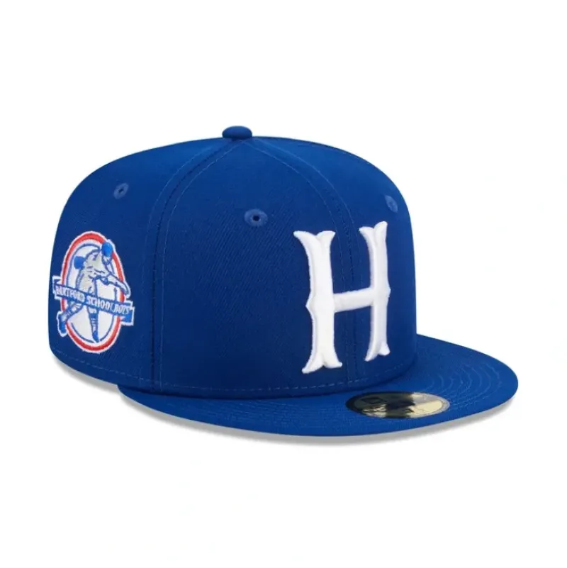 New Hartford Yard Goats Theme Night Blue 59FIFTY Fitted Hat - KTGCaps - Baseball caps for various teams, purchased online at a discount Caps