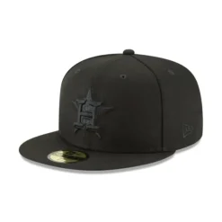 Outlet Houston Astros Blackout Basic 59FIFTY Fitted Hat - KTGCaps - Baseball caps for various teams, purchased online at a discount Caps