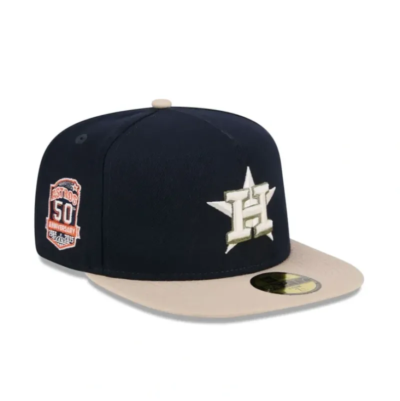 Best Sale Houston Astros Canvas 59FIFTY AFrame Fitted Hat - KTGCaps - Baseball caps for various teams, purchased online at a discount Caps