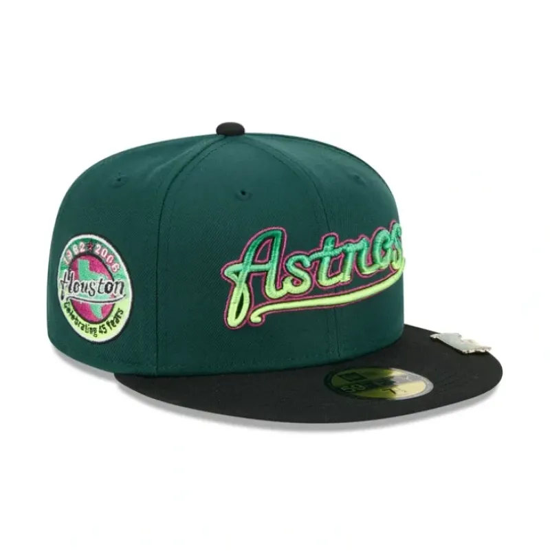 Clearance Houston Astros Crawlers 59FIFTY Fitted Hat - KTGCaps - Baseball caps for various teams, purchased online at a discount Caps