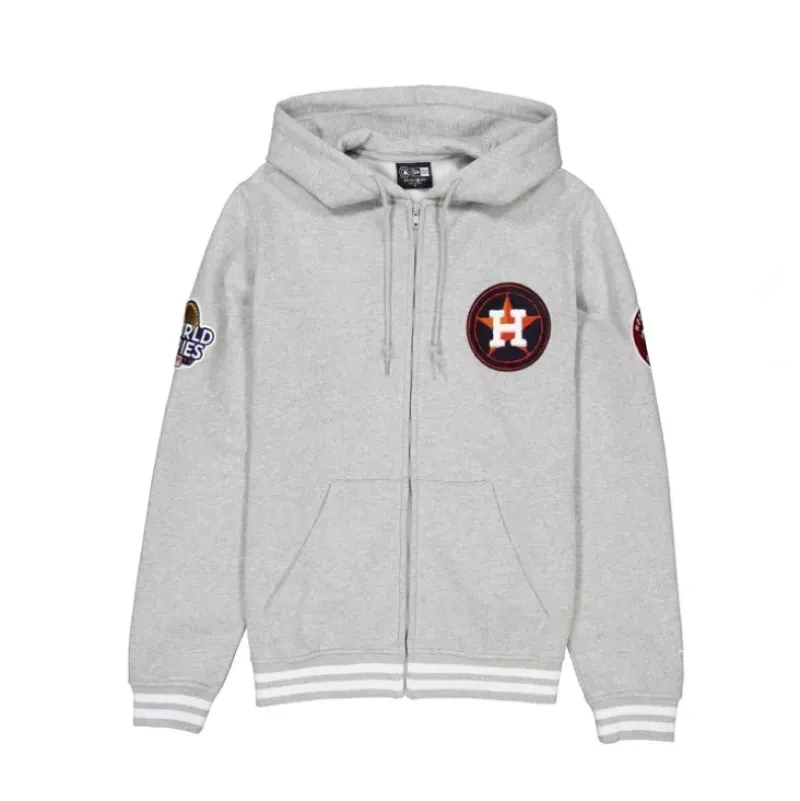 Online Houston Astros Gray Logo Select FullZip Hoodie - KTGCaps - Baseball caps for various teams, purchased online at a discount Caps