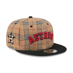 Outlet Houston Astros Tan Tartan 9FIFTY Snapback Hat - KTGCaps - Baseball caps for various teams, purchased online at a discount Caps