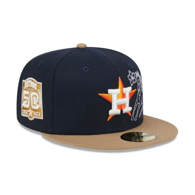 Store Houston Astros Western Khaki 59FIFTY Fitted Hat - KTGCaps - Baseball caps for various teams, purchased online at a discount Caps