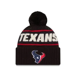 Shop Houston Texans 2024 Cold Weather Black Pom Knit Hat - KTGCaps - Baseball caps for various teams, purchased online at a discount Caps