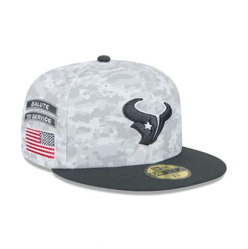 Cheap Houston Texans 2024 Salute to Service 59FIFTY Fitted Hat - KTGCaps - Baseball caps for various teams, purchased online at a discount Caps