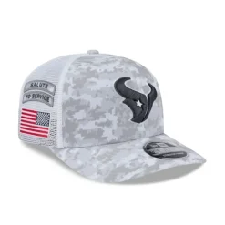 Store Houston Texans 2024 Salute to Service 9SEVENTY Trucker Hat - KTGCaps - Baseball caps for various teams, purchased online at a discount Caps