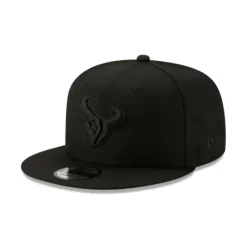 Shop Houston Texans Basic Black On Black 9FIFTY Snapback Hat - KTGCaps - Baseball caps for various teams, purchased online at a discount Caps