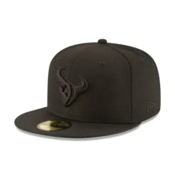 Best Sale Houston Texans Black On Black 59FIFTY Fitted Hat - KTGCaps - Baseball caps for various teams, purchased online at a discount Caps