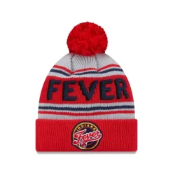 Online Indiana Fever 2024 Team Pom Knit Hat - KTGCaps - Baseball caps for various teams, purchased online at a discount Caps
