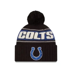 Outlet Indianapolis Colts 2024 Cold Weather Black Pom Knit Hat - KTGCaps - Baseball caps for various teams, purchased online at a discount Caps