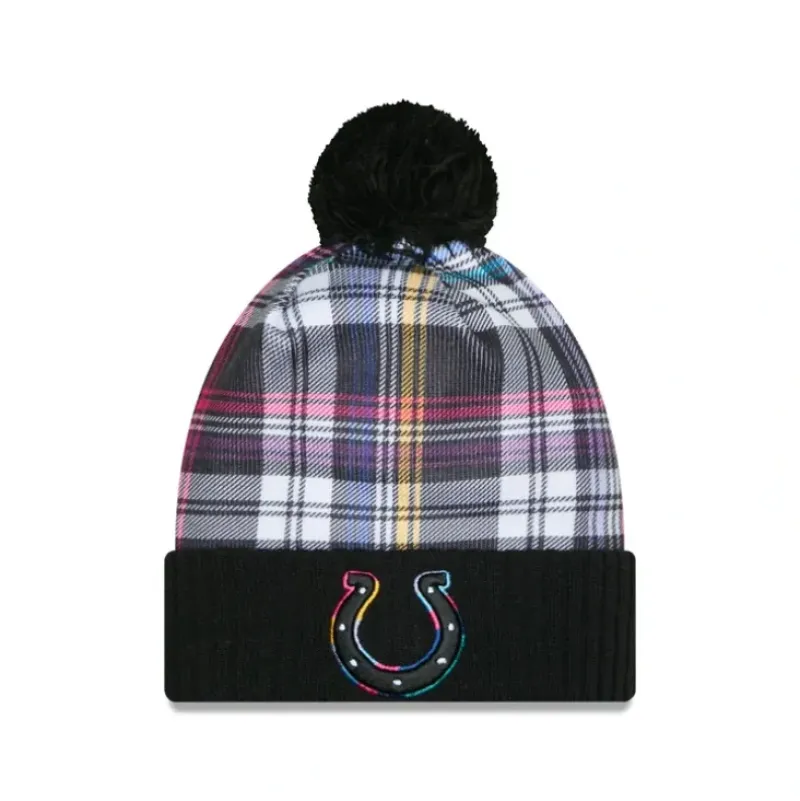 Outlet Indianapolis Colts 2024 Crucial Catch Sport Pom Knit Hat - KTGCaps - Baseball caps for various teams, purchased online at a discount Caps