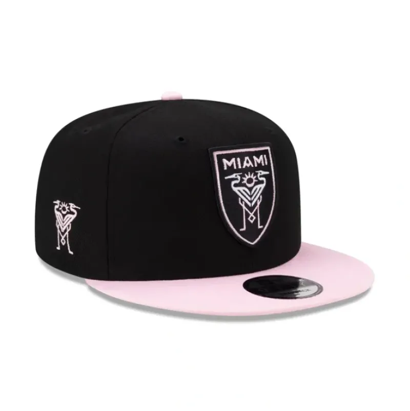 Best Sale Inter Miami Basic Crest 9FIFTY Snapback Hat - KTGCaps - Baseball caps for various teams, purchased online at a discount Caps