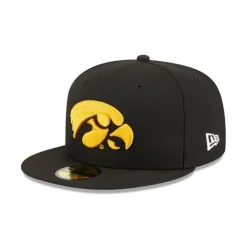 Cheap Iowa Hawkeyes Black 59FIFTY Fitted Hat - KTGCaps - Baseball caps for various teams, purchased online at a discount Caps
