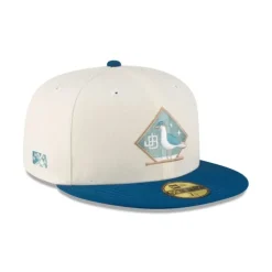 Best Jacksonville Beach Sea Birds Chrome Blue 59FIFTY Fitted Hat - KTGCaps - Baseball caps for various teams, purchased online at a discount Caps