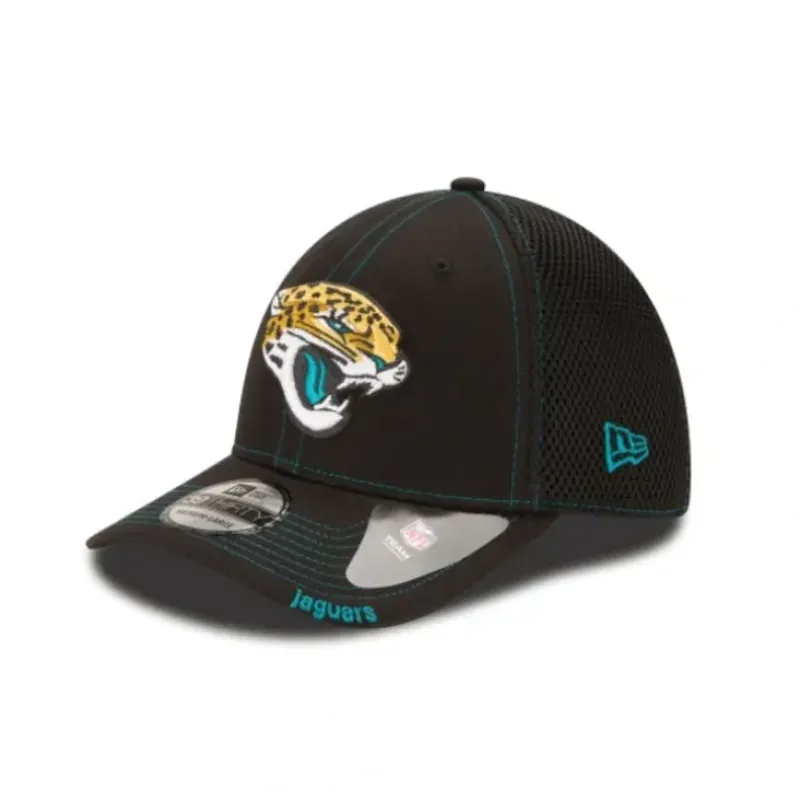 Clearance Jacksonville Jaguars Neo 39THIRTY Stretch Fit Hat - KTGCaps - Baseball caps for various teams, purchased online at a discount Caps