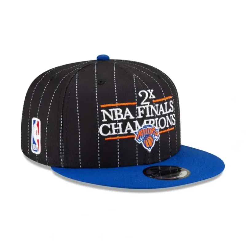 Best Just Caps NBA Champion Pinstripe New York Knicks 9FIFTY Snapback Hat - KTGCaps - Baseball caps for various teams, purchased online at a discount Caps