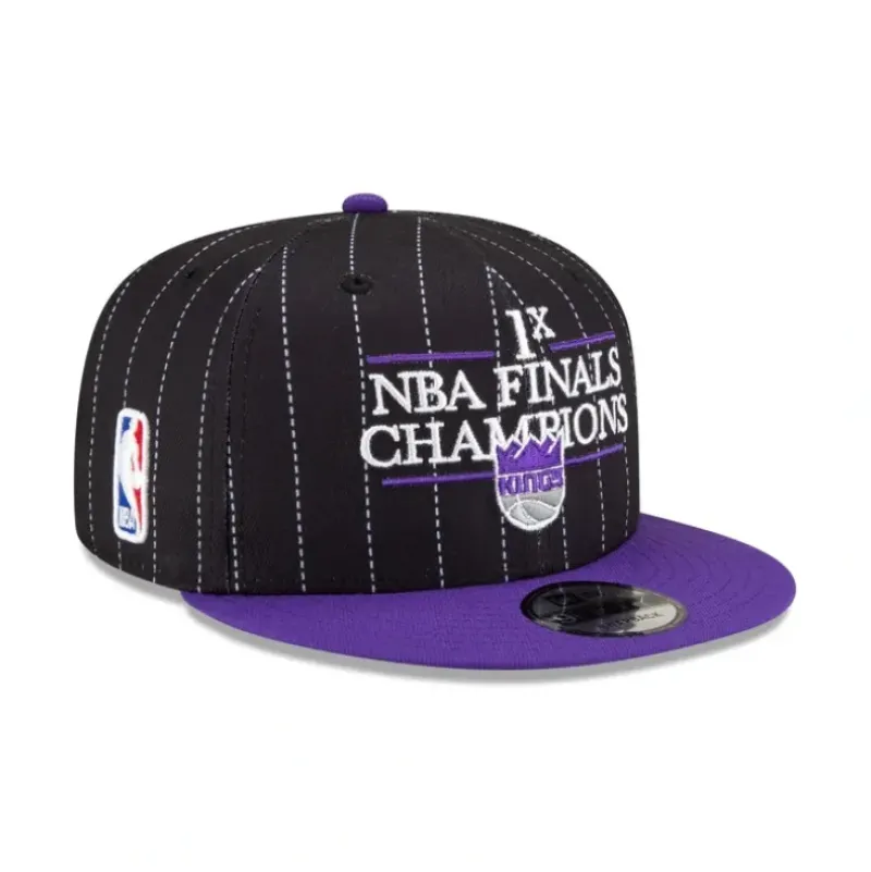 Outlet Just Caps NBA Champion Pinstripe Sacramento Kings 9FIFTY Snapback Hat - KTGCaps - Baseball caps for various teams, purchased online at a discount Caps