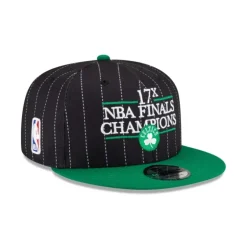 Cheap Just Caps NBA Champion Pinstripe Boston Celtics 9FIFTY Snapback Hat - KTGCaps - Baseball caps for various teams, purchased online at a discount Caps