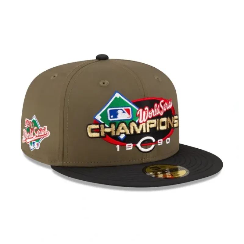 Best Sale Just Caps World Series Cincinnati Reds 59FIFTY Fitted Hat - KTGCaps - Baseball caps for various teams, purchased online at a discount Caps