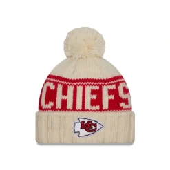 Shop Kansas City Chiefs 2024 Cold Weather Chrome Pom Knit Hat - KTGCaps - Baseball caps for various teams, purchased online at a discount Caps
