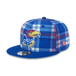 Online Kansas Jayhawks Plaid 9FIFTY Snapback Hat - KTGCaps - Baseball caps for various teams, purchased online at a discount Caps