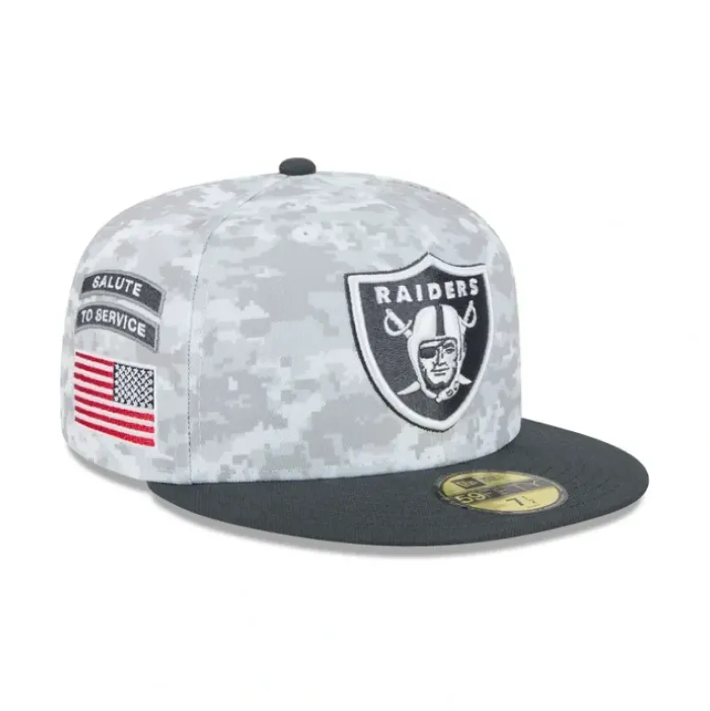 Shop Las Vegas Raiders 2024 Salute to Service 59FIFTY Fitted Hat - KTGCaps - Baseball caps for various teams, purchased online at a discount Caps