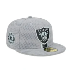 Store Las Vegas Raiders 2024 Sideline Gray 59FIFTY Fitted Hat - KTGCaps - Baseball caps for various teams, purchased online at a discount Caps
