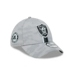 Sale Las Vegas Raiders 2024 Sideline Gray 39THIRTY Stretch Fit Hat - KTGCaps - Baseball caps for various teams, purchased online at a discount Caps