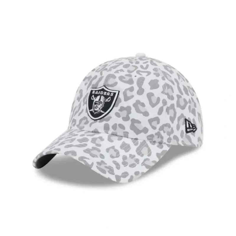 Hot Las Vegas Raiders Active Animal Print Womens 9TWENTY Adjustable Hat - KTGCaps - Baseball caps for various teams, purchased online at a discount Caps