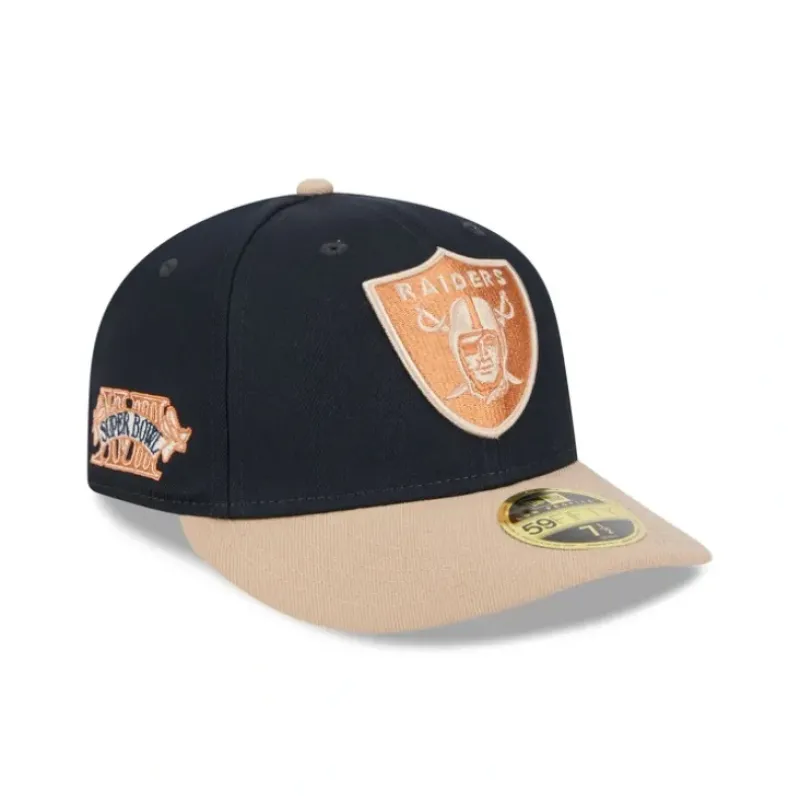 Sale Las Vegas Raiders Blue Ivory Low Profile 59FIFTY Fitted Hat - KTGCaps - Baseball caps for various teams, purchased online at a discount Caps