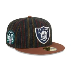 Shop Las Vegas Raiders Vintage Herringbone 59FIFTY Fitted Hat - KTGCaps - Baseball caps for various teams, purchased online at a discount Caps