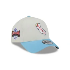 Outlet Los Angeles Angels Chrome White 9FORTY AFrame Snapback Hat - KTGCaps - Baseball caps for various teams, purchased online at a discount Caps