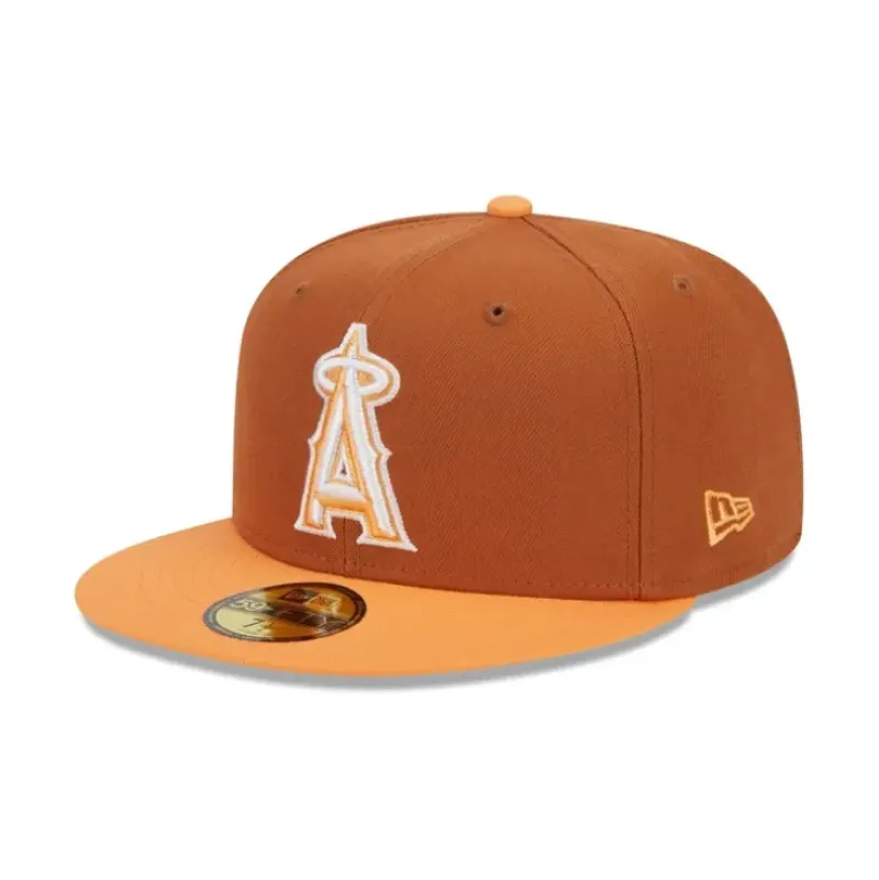 Store Los Angeles Angels Color Pack Earthy Brown 59FIFTY Fitted Hat - KTGCaps - Baseball caps for various teams, purchased online at a discount Caps