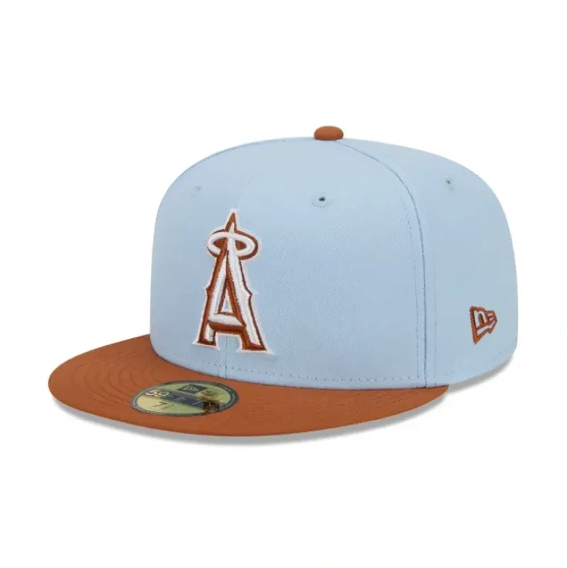 Sale Los Angeles Angels Color Pack Glacial Blue 59FIFTY Fitted Hat - KTGCaps - Baseball caps for various teams, purchased online at a discount Caps
