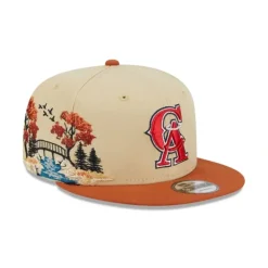 Online Los Angeles Angels Fall Landscape 9FIFTY Snapback Hat - KTGCaps - Baseball caps for various teams, purchased online at a discount Caps