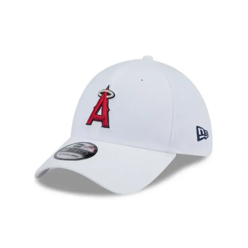 Sale Los Angeles Angels Optic White 39THIRTY Stretch Fit Hat - KTGCaps - Baseball caps for various teams, purchased online at a discount