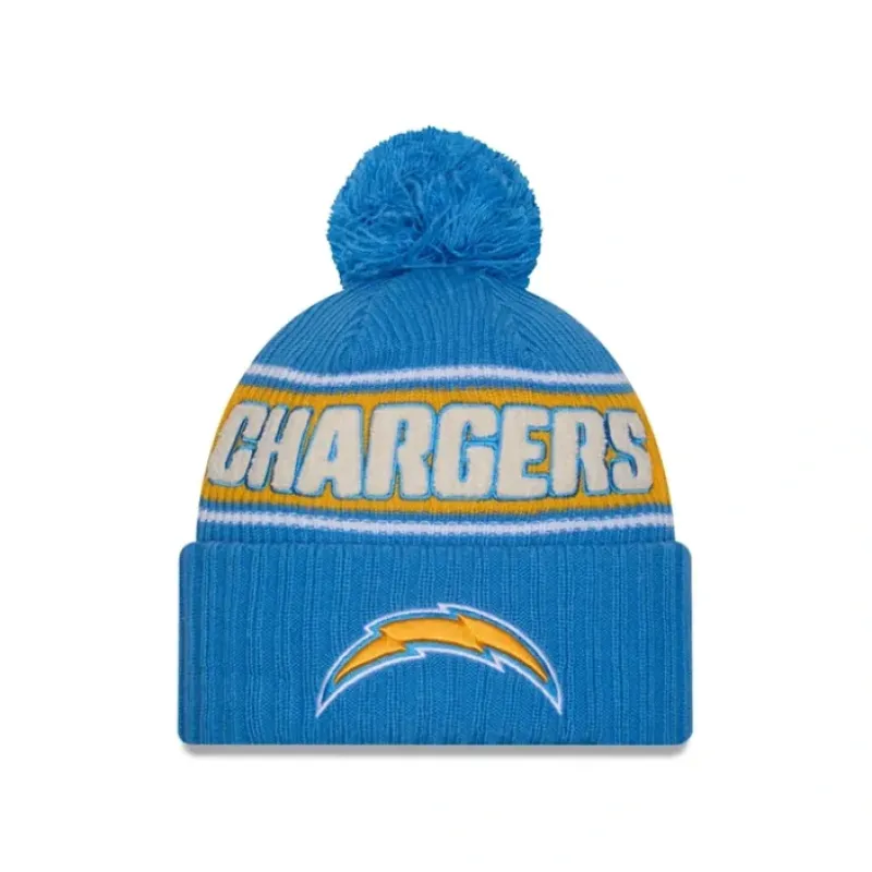 Discount Los Angeles Chargers 2024 Cold Weather Sport Pom Knit Hat - KTGCaps - Baseball caps for various teams, purchased online at a discount