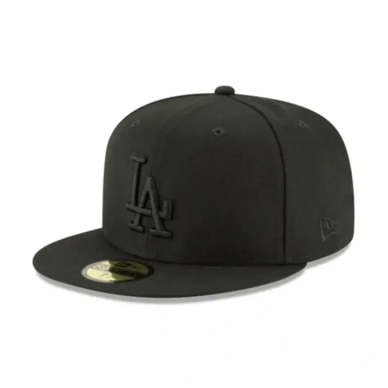Online Los Angeles Dodgers Blackout Basic 59FIFTY Fitted Hat - KTGCaps - Baseball caps for various teams, purchased online at a discount