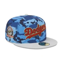 Hot Los Angeles Dodgers Blue Camo 59FIFTY Fitted Hat - KTGCaps - Baseball caps for various teams, purchased online at a discount