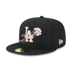 Clearance Los Angeles Dodgers Dotted Floral 59FIFTY Fitted Hat - KTGCaps - Baseball caps for various teams, purchased online at a discount